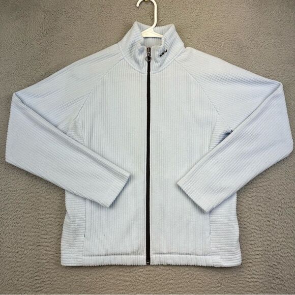Kavu Sweater Womens‎ Small Blue Fleece Full Zip Outdoor Hiking Camp Polyester - Picture 1 of 11
